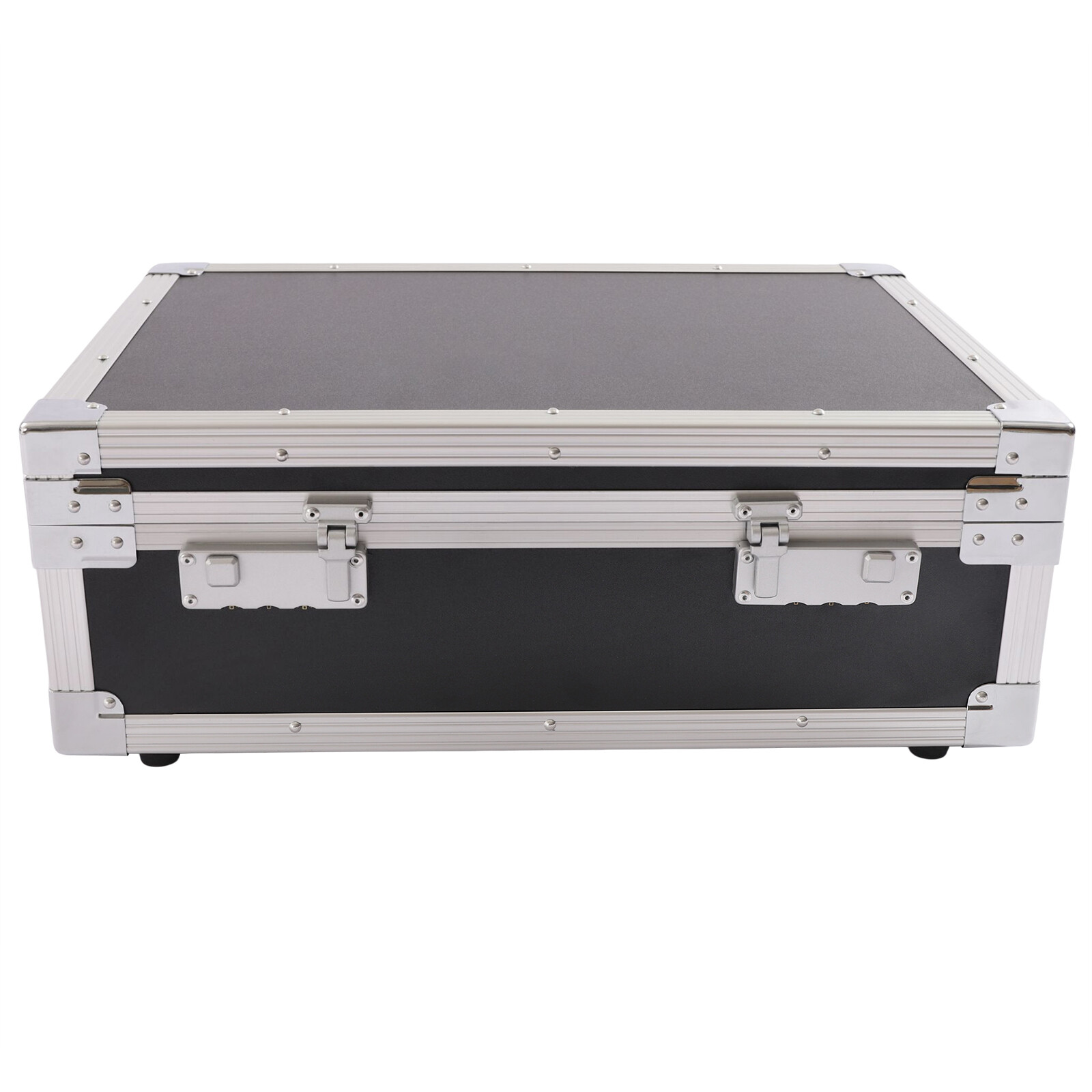 Aluminum Hard Case Briefcase Toolbox Storage Box Tool Case Black Carrying Case