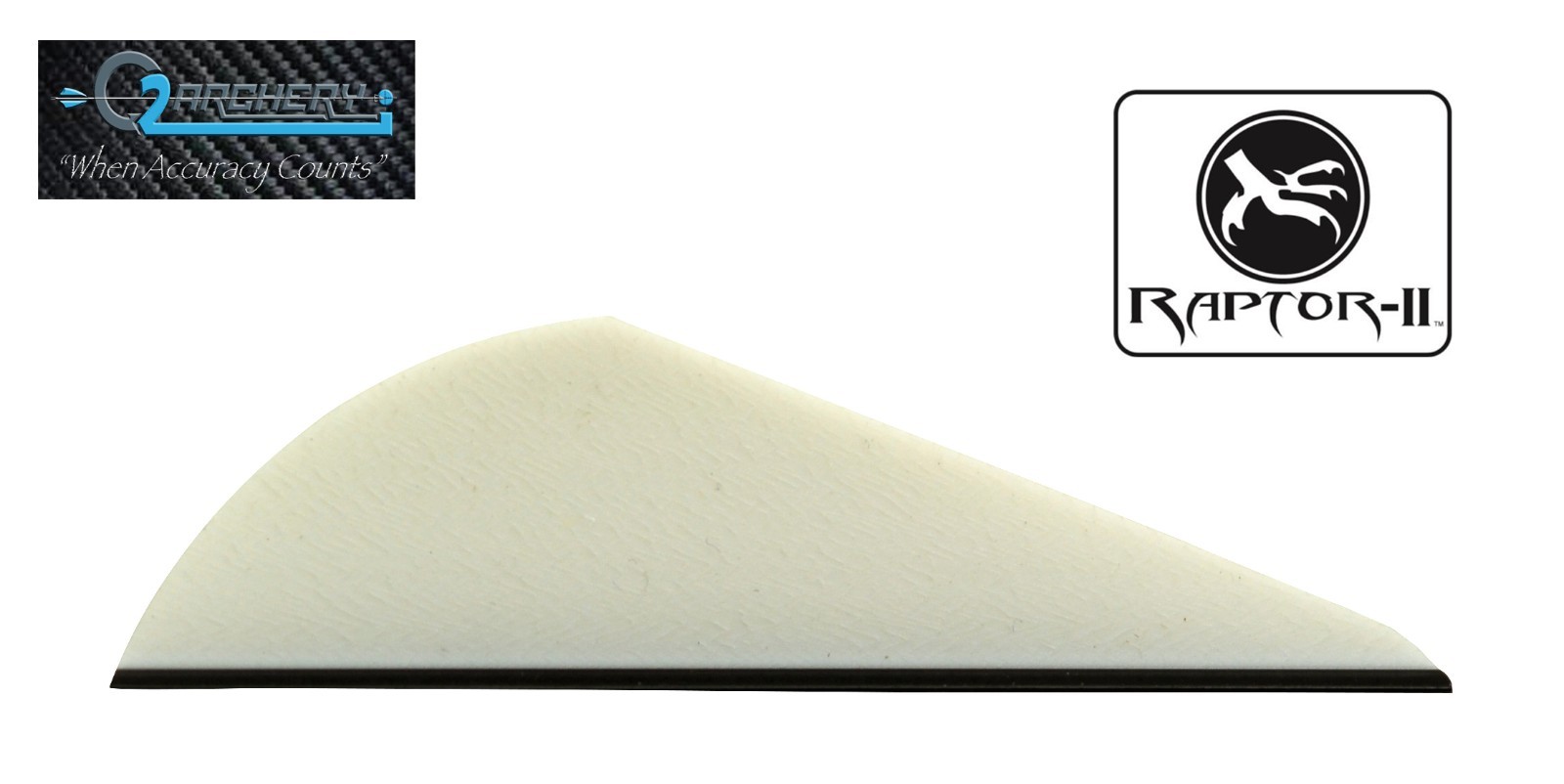 2.0" White Raptor II Vanes By Q2I Archery, Pkg 100 ***When Accuracy Counts***