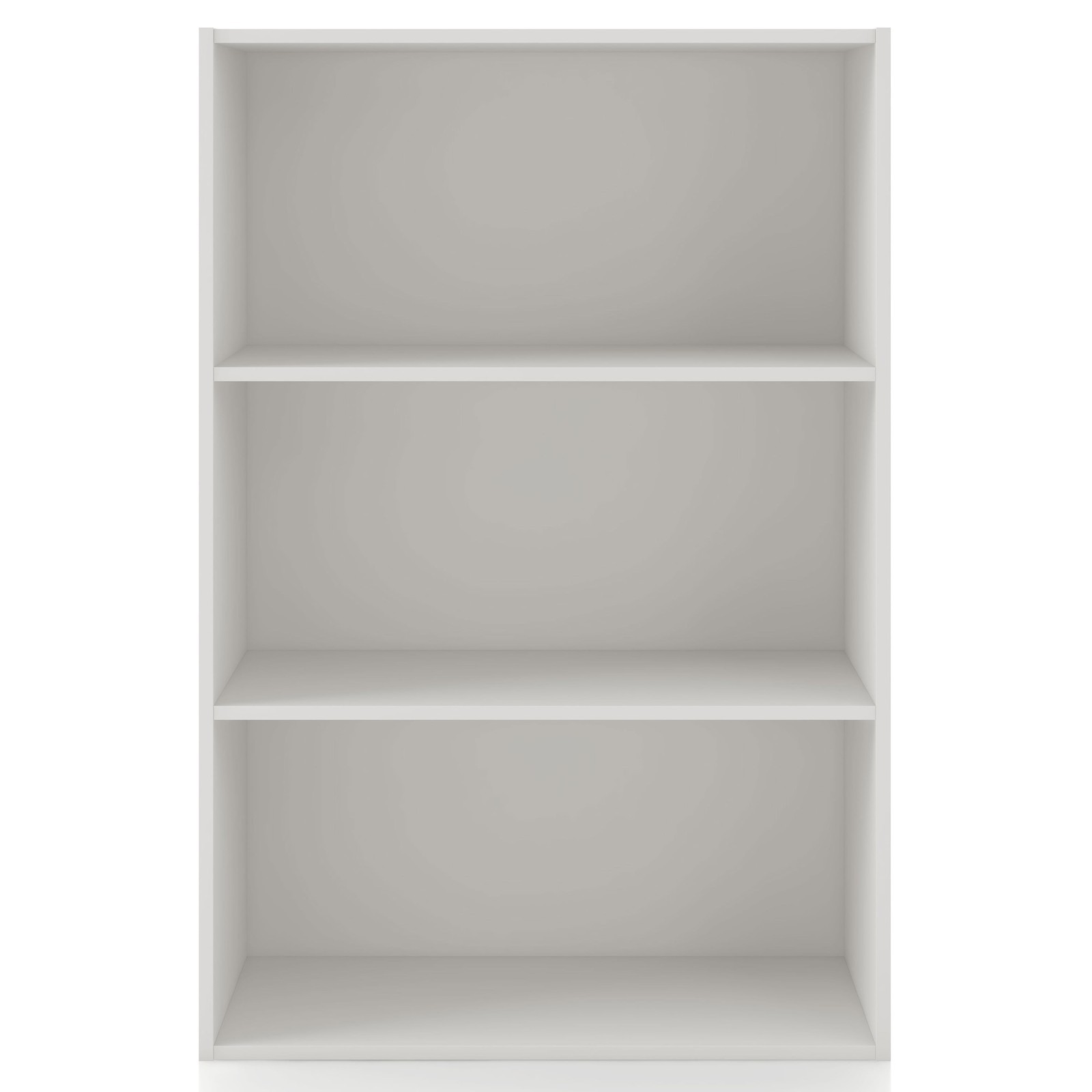 Brooks Stackable 3-Tier Wood White Bookcase