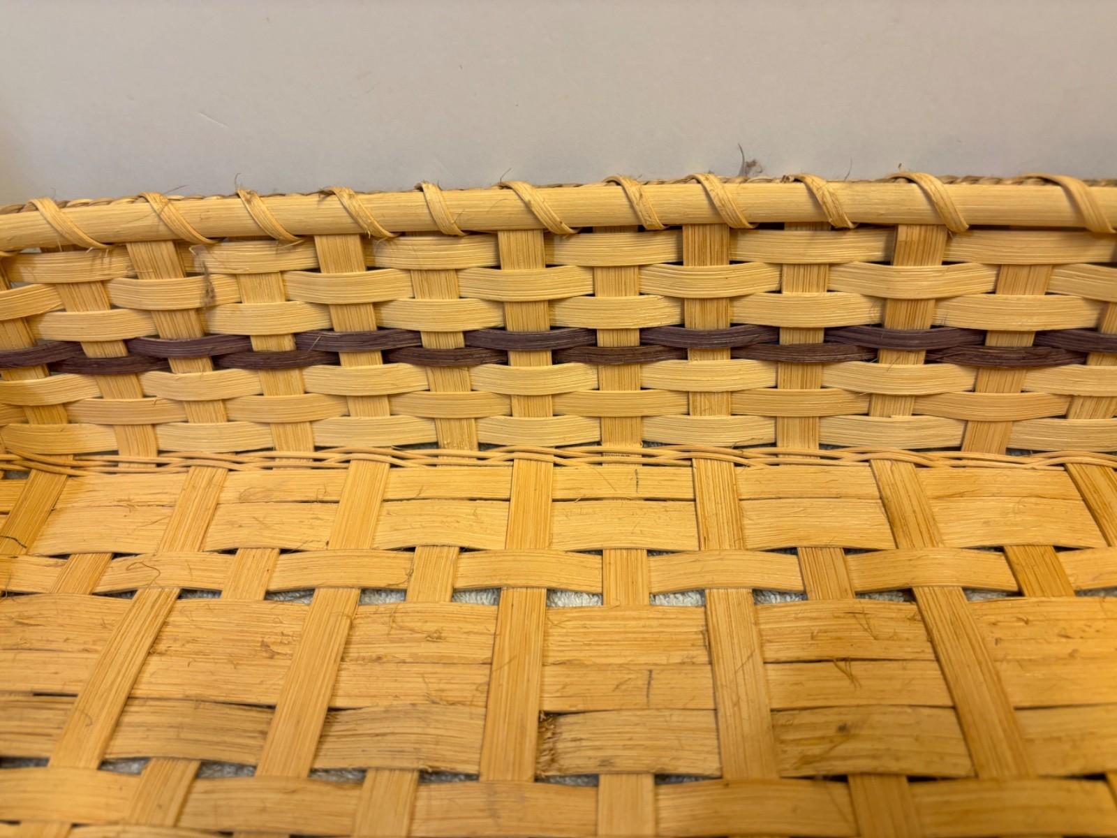 basket handmade large rect. casserole carrier