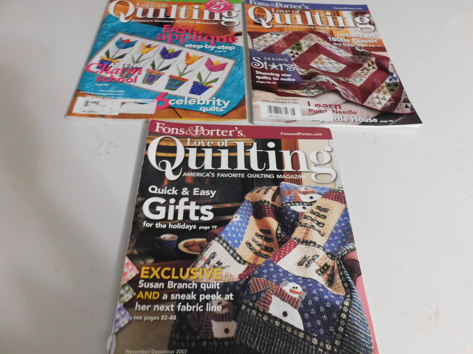 Fons & Porter's Love of Quilting lot of 5 2006 - 2008