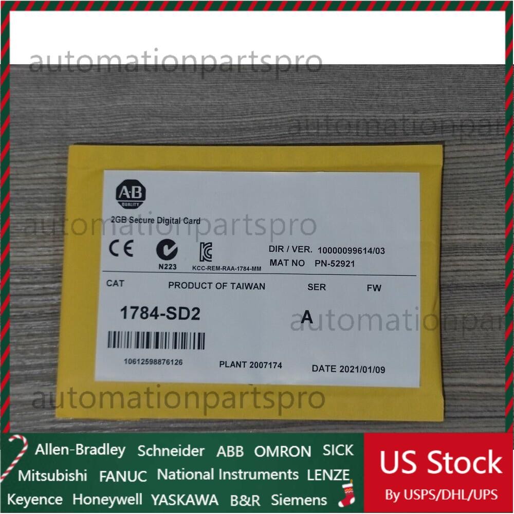 New AB 1784-SD2 Secure Digital Memory Card 2GB in Bag Sealed 1784SD2 US Free Tax