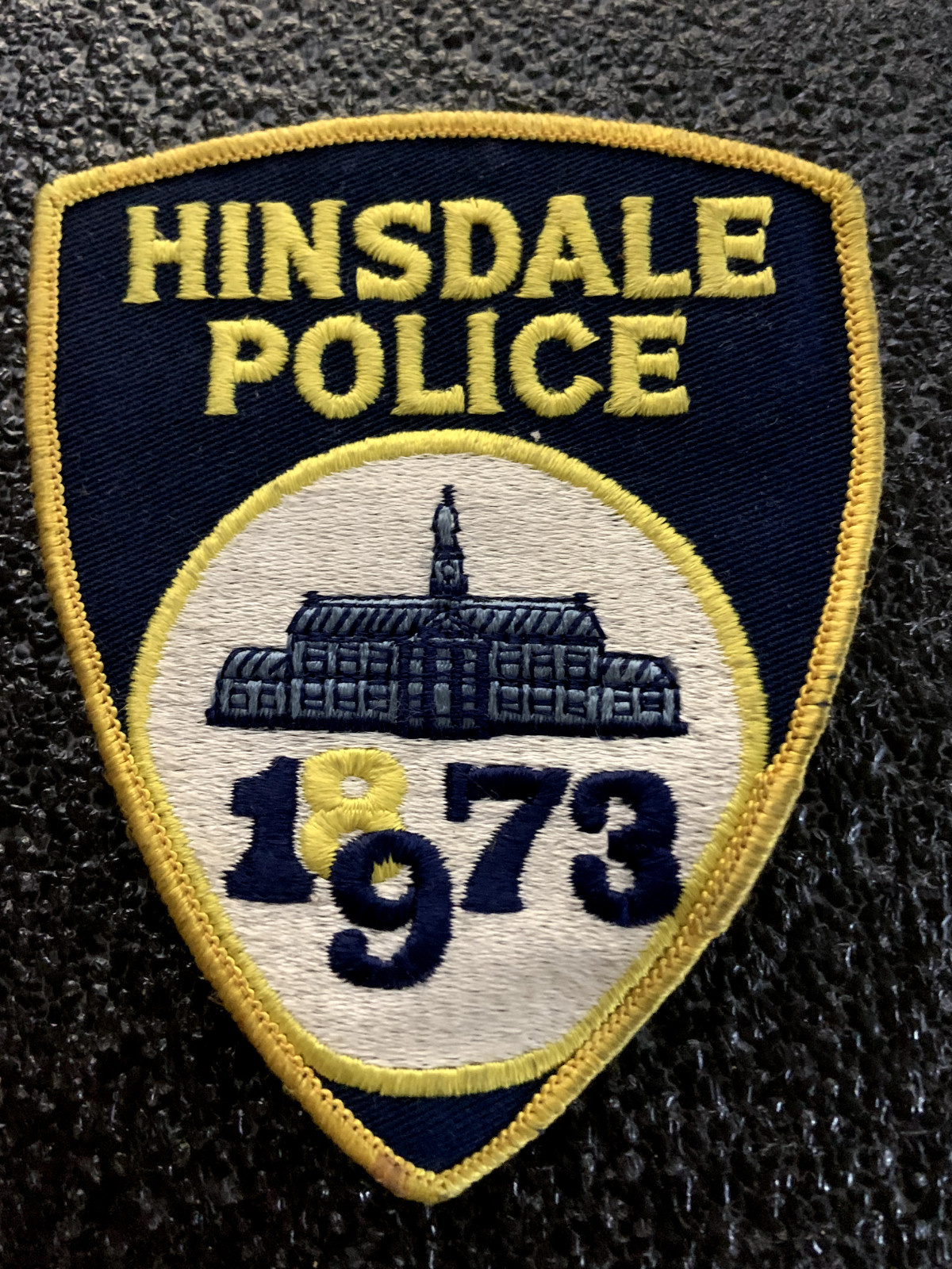 HINSDALE ILLINOIS POLICE PATCH 1873/1973 vintage