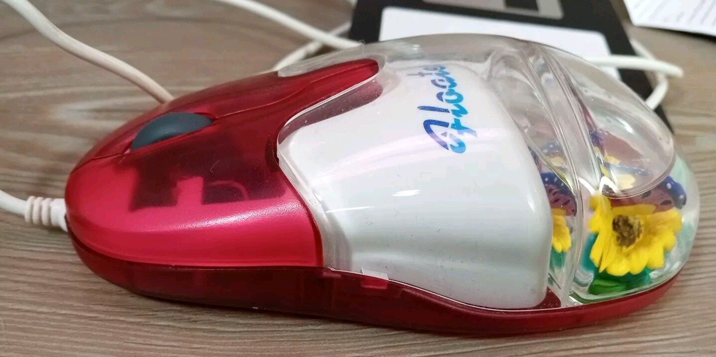Floaters Computer Mouse USB & PS/2 Butterfly Flower Corded in Original Packaging