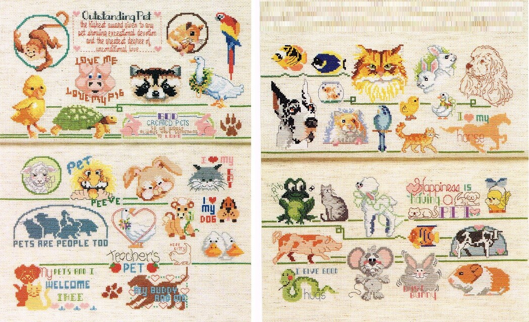 50 PET MOTIFS  CROSS STITCH PATTERNS ONLY -  Y1