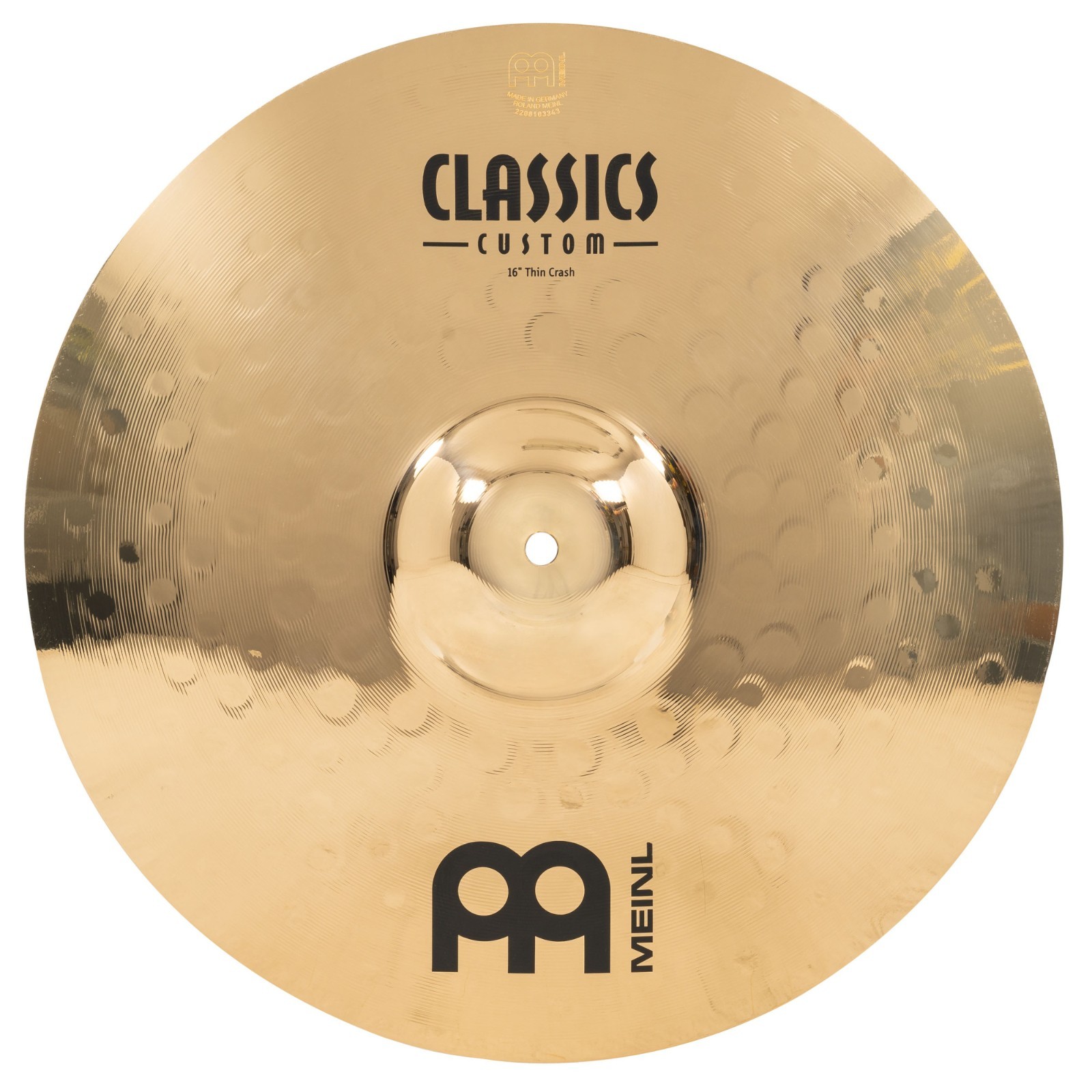 Meinl Classics Custom Brilliant 16" Thin Crash/New-Warranty/Model # CC16TC-B