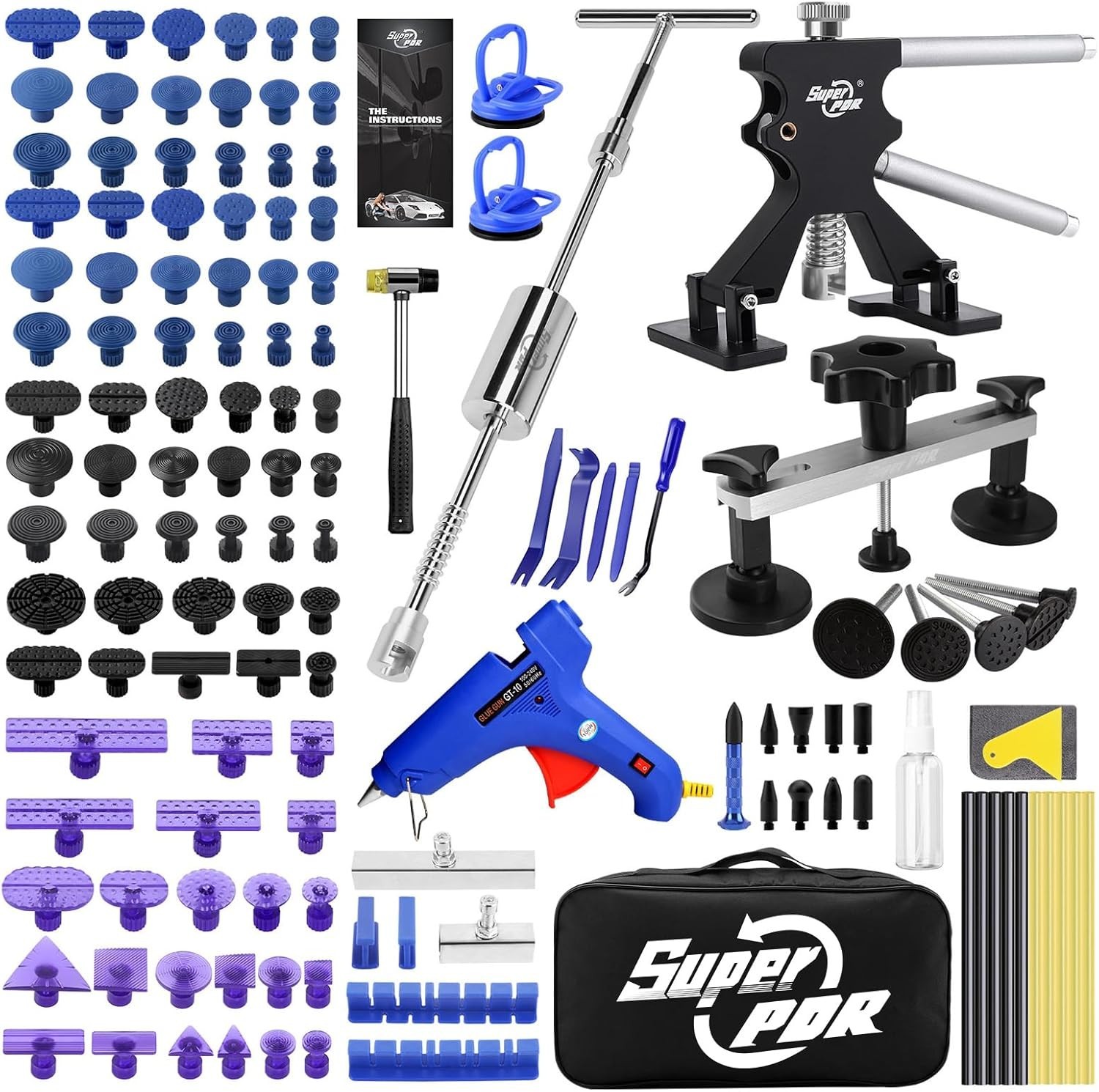 DIY Dent Remover Tool: Pro Paintless Kit, Slide Hammer & GlueTabs