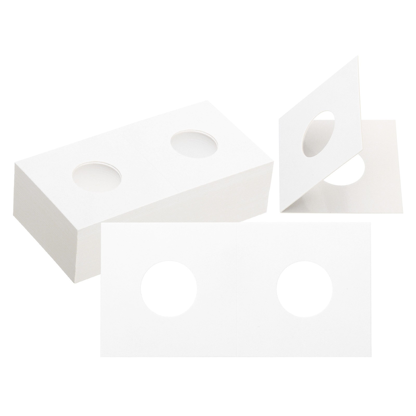 100Pack 2 x 2 Coin Flips 20.5mm Cardboard Coin Holder Paper Coin Holders
