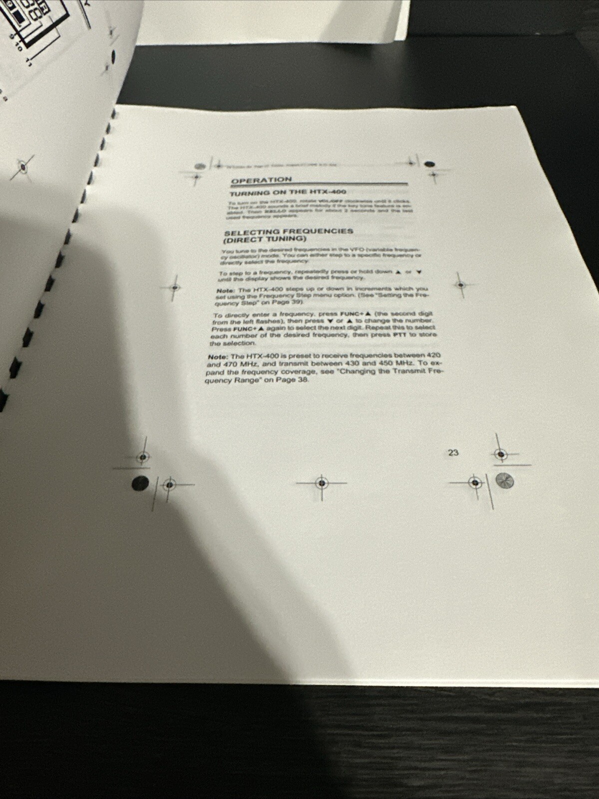 RADIO SHACK HTX-400-INSTRUCTION OPERATING MANUAL