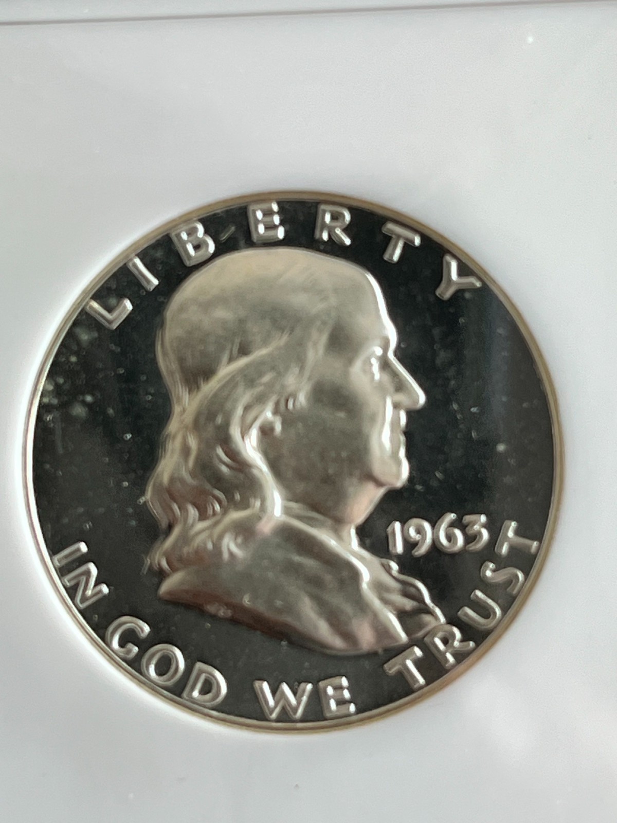 1963 Franklin SILVER Half Dollar NGC PF 66 CAMEO!