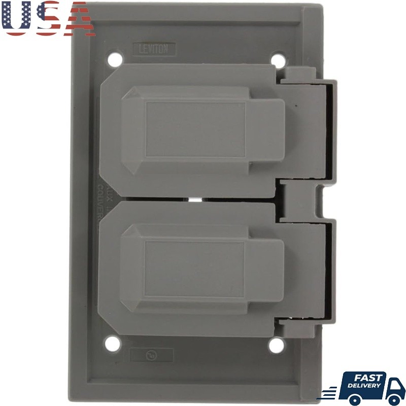 Weatherproof Outlet Cover 1-Gang Duplex Receptacle Self-Closing Lid FS Type New