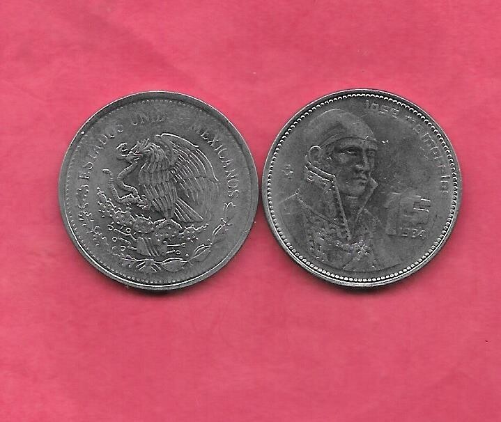 MEXICO MEXICAN KM496 1984 UNC-UNCIRCULATED MINT OLD LARGE PESO COIN