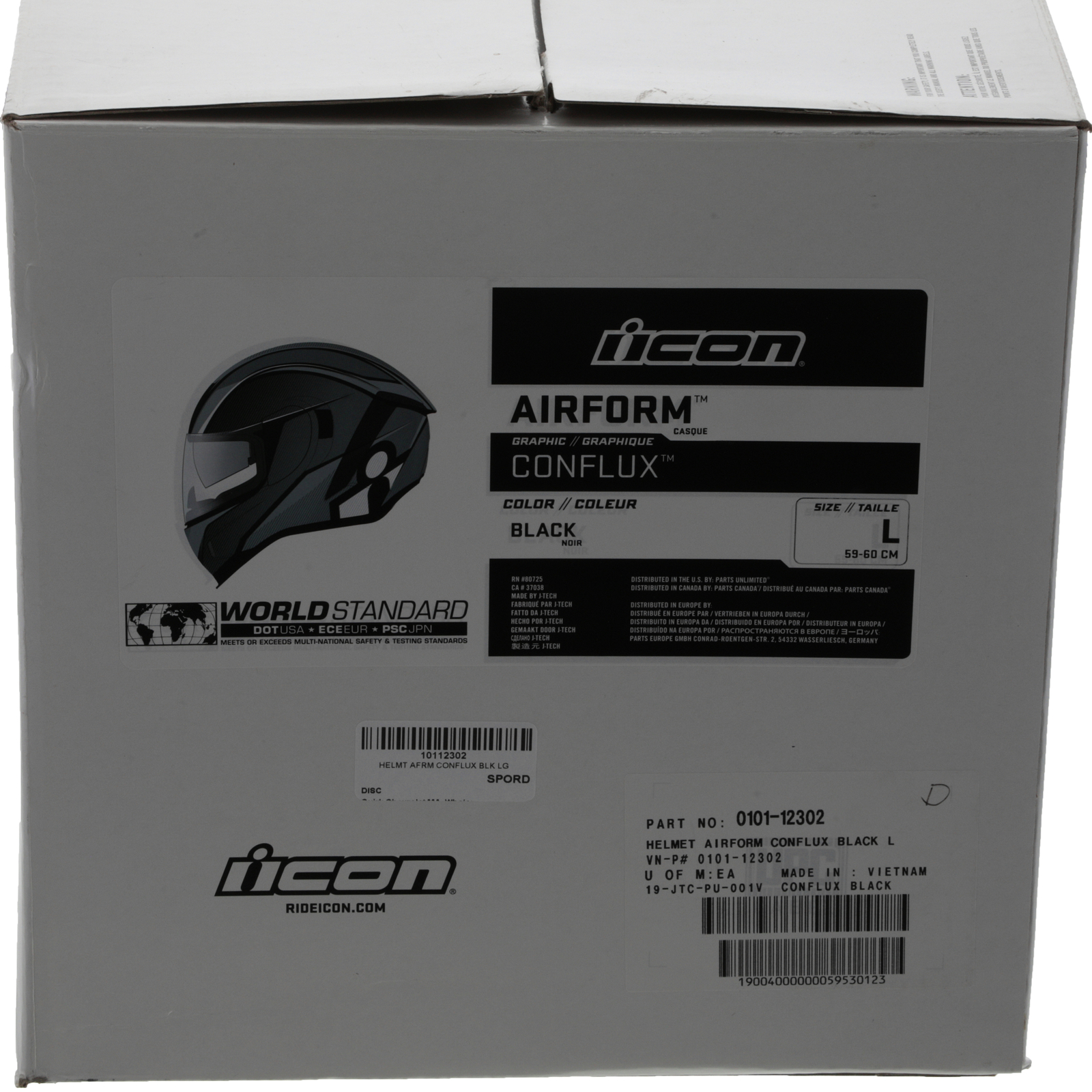 Icon Airform Black Helmet Large