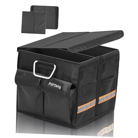 Trunk Storage Organizer with Lid, 35cm Small 36L Collapsible Car Trunk