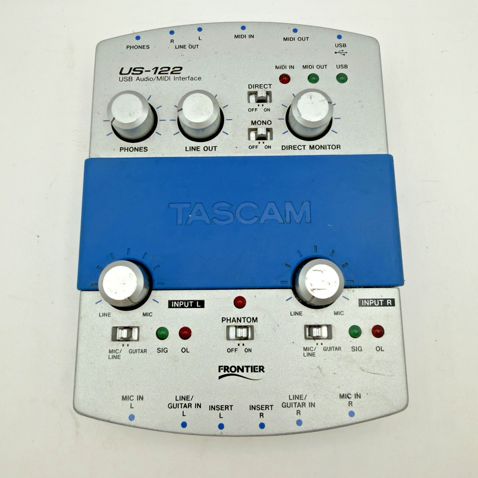 Tascam Frontier US-122 2-Channel Recording USB Audio MIDI Interface Nice Vintage