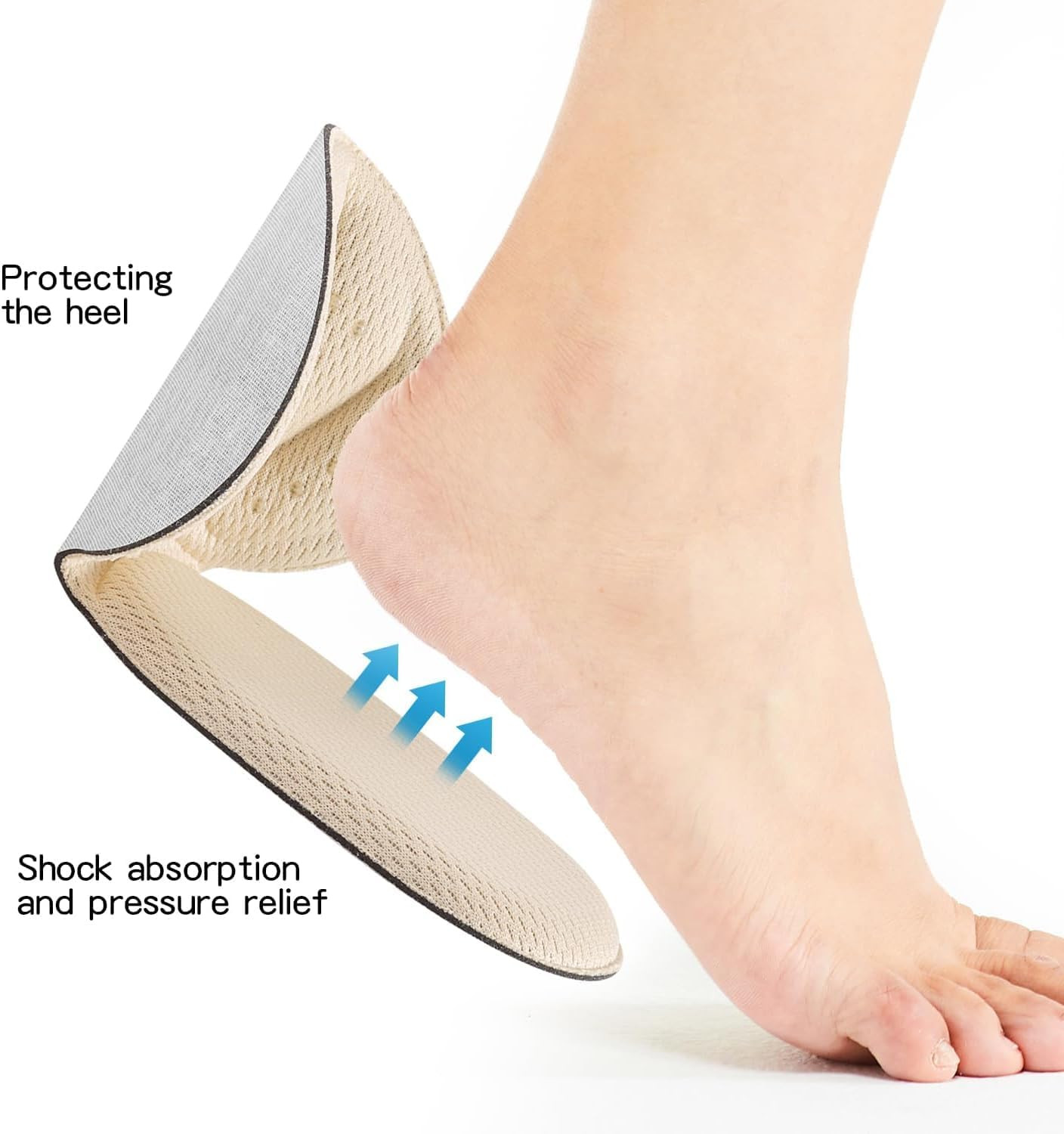 Adhesive Heel Cushion Pads, Back of Heel Grips Inserts for Too Big Loose Shoes,
