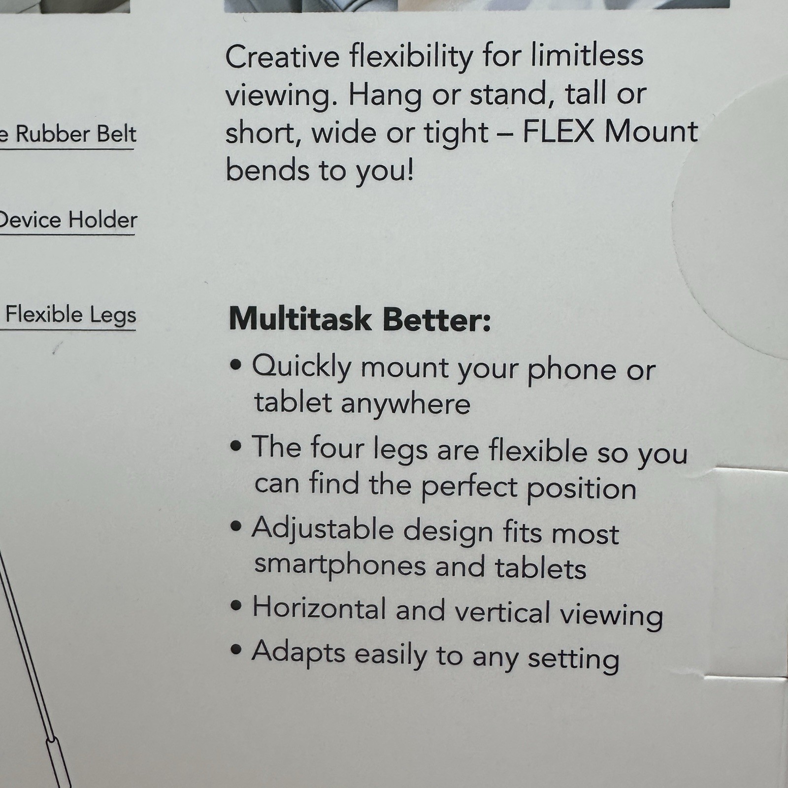 Flex Mount Universal Mount Holder For Phones & Tablets Flexible For Sofa Bed