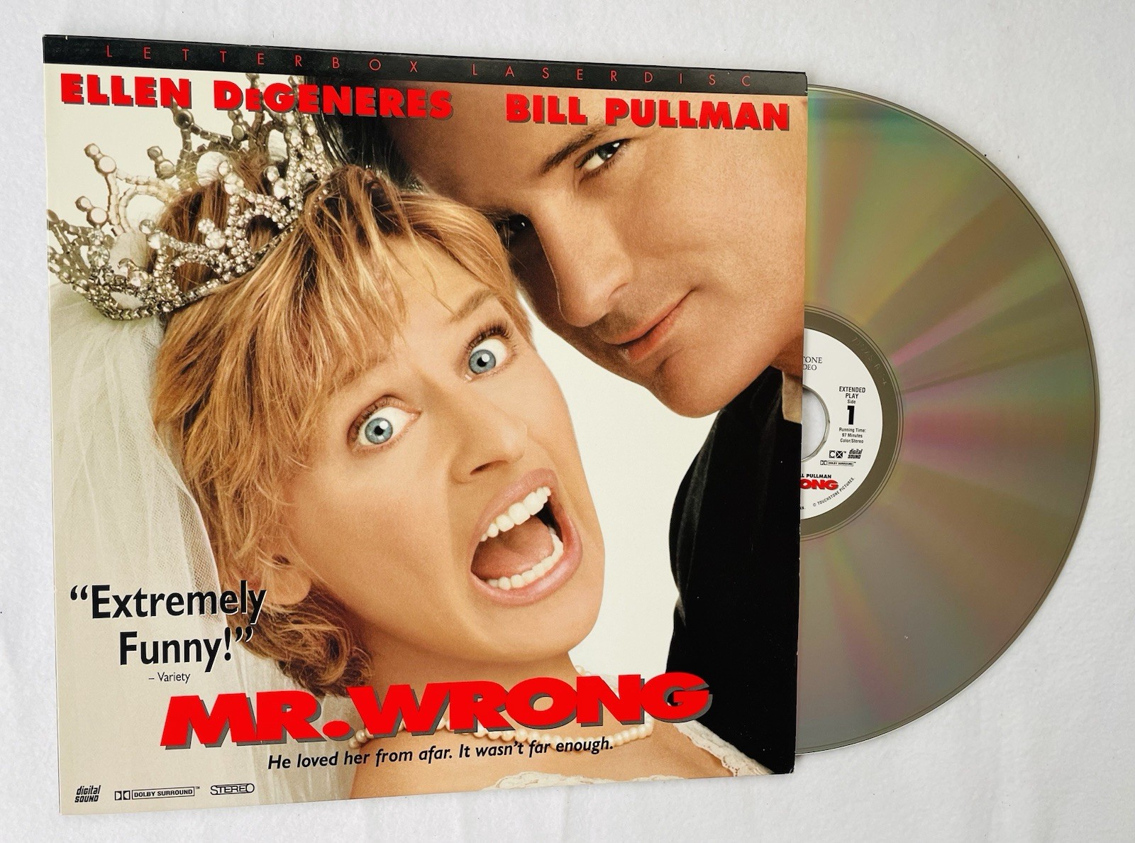 Mr. Wrong (Ellen DeGeneres, Bill Pullman, 1996) Comedy Laserdisc LD, VGC