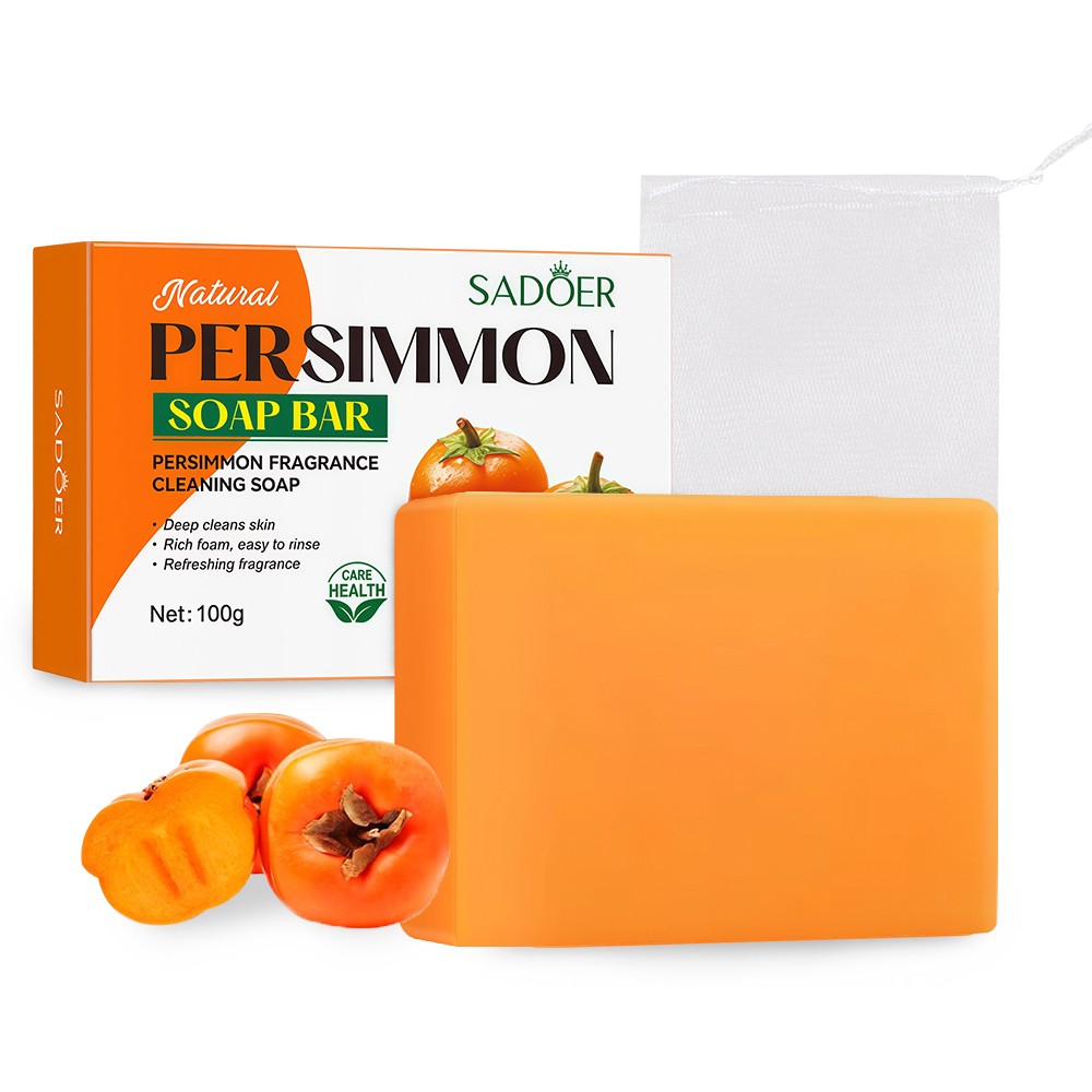 Persimmon Soap Bar Body Odor Control Deodorant Soap for Men & Women Bath Soap