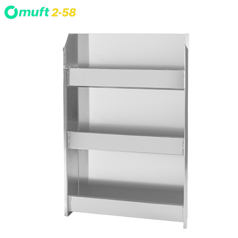 24 Aerosol Can Holder Cabinet Shelf Aluminum For Garage Shop Trailer Silver