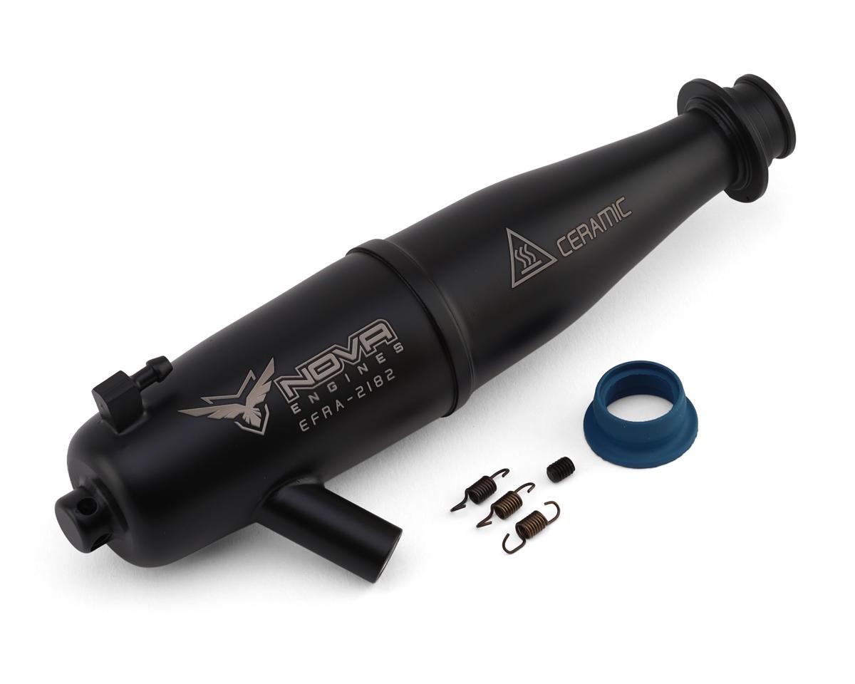 Nova Engines Ceramic Coated Off-Road Tuned Pipe (Black) (EFRA2182) [NVE2002002]