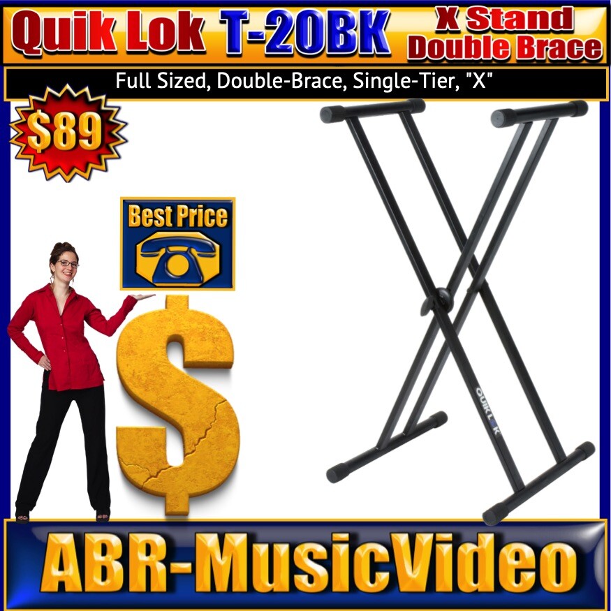 Quik Lok T-22 Double Tier Keyboard Stand