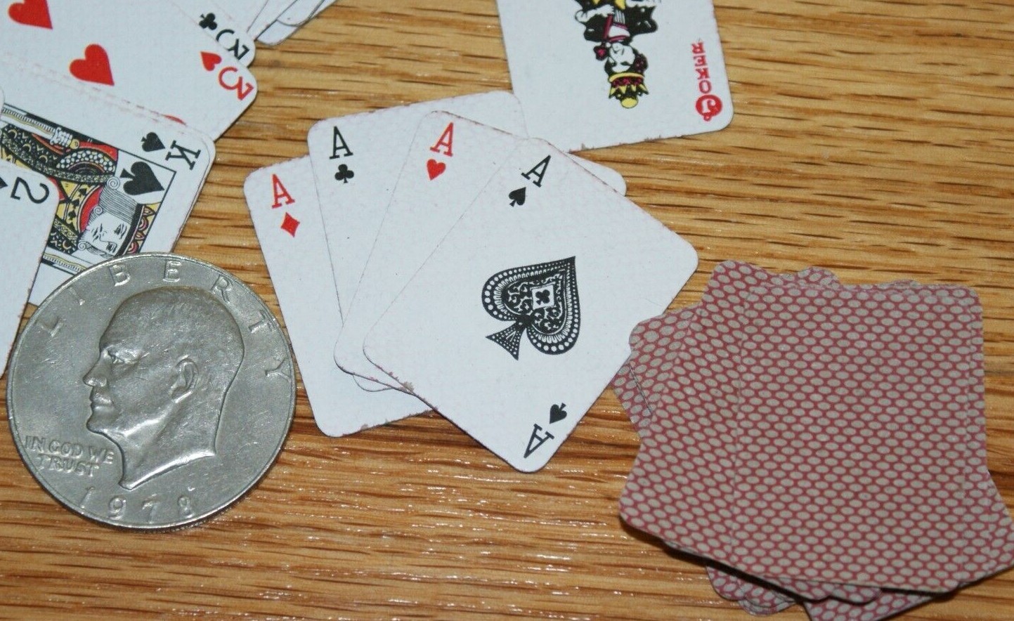 Tiny Card Decks - EIGHT complete miniature decks -- so many uses!           TMGS