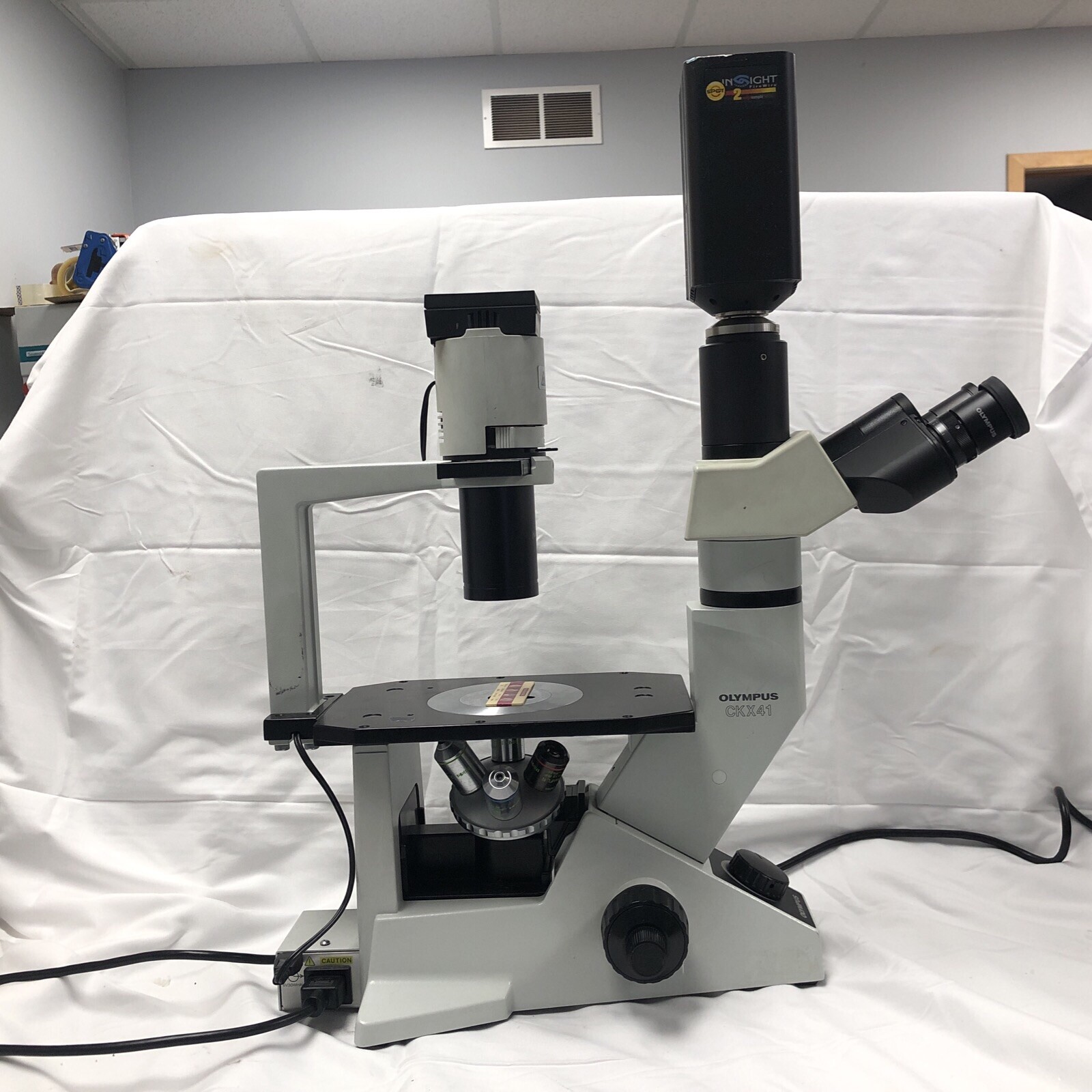Olympus CKX41 Inverted Microscope with Phase Contrast 4 objective 4,10,20,40