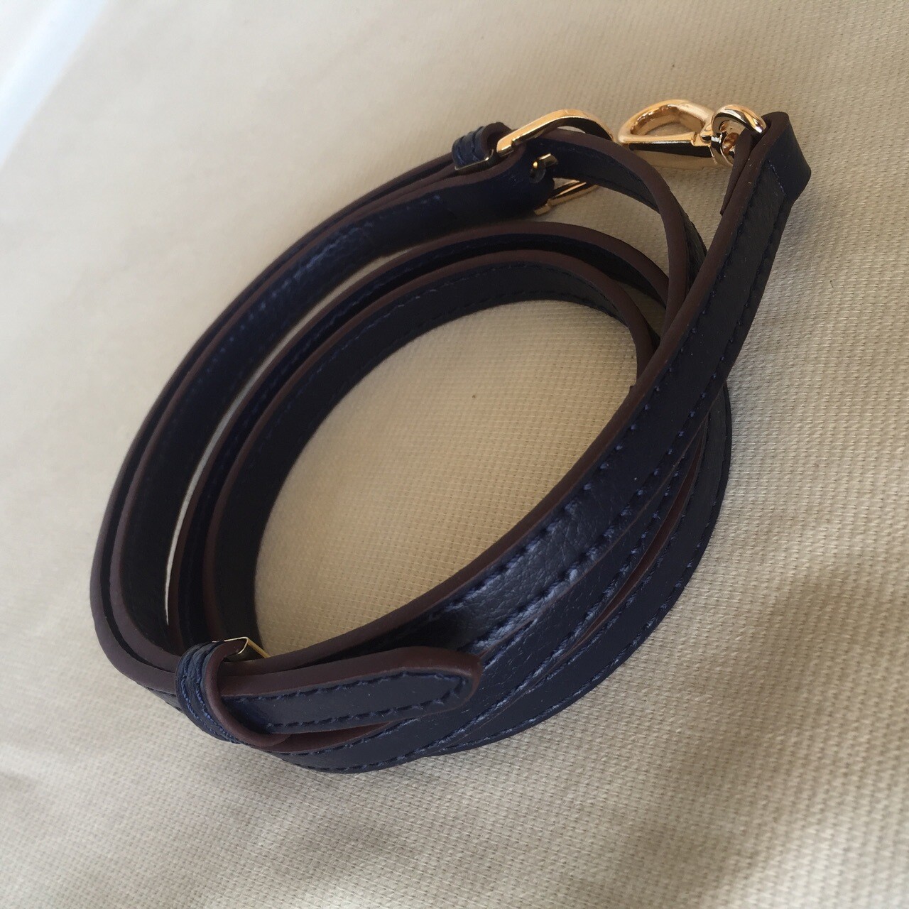 130CM Navy Crossbody Leather Shoulder Strap Replacement