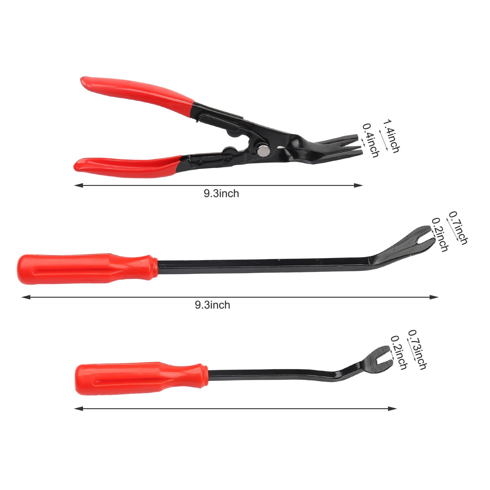 3 Pcs Auto Clip Pliers Set and Fastener Remover Car Trim Rivet Removal Pry Tool
