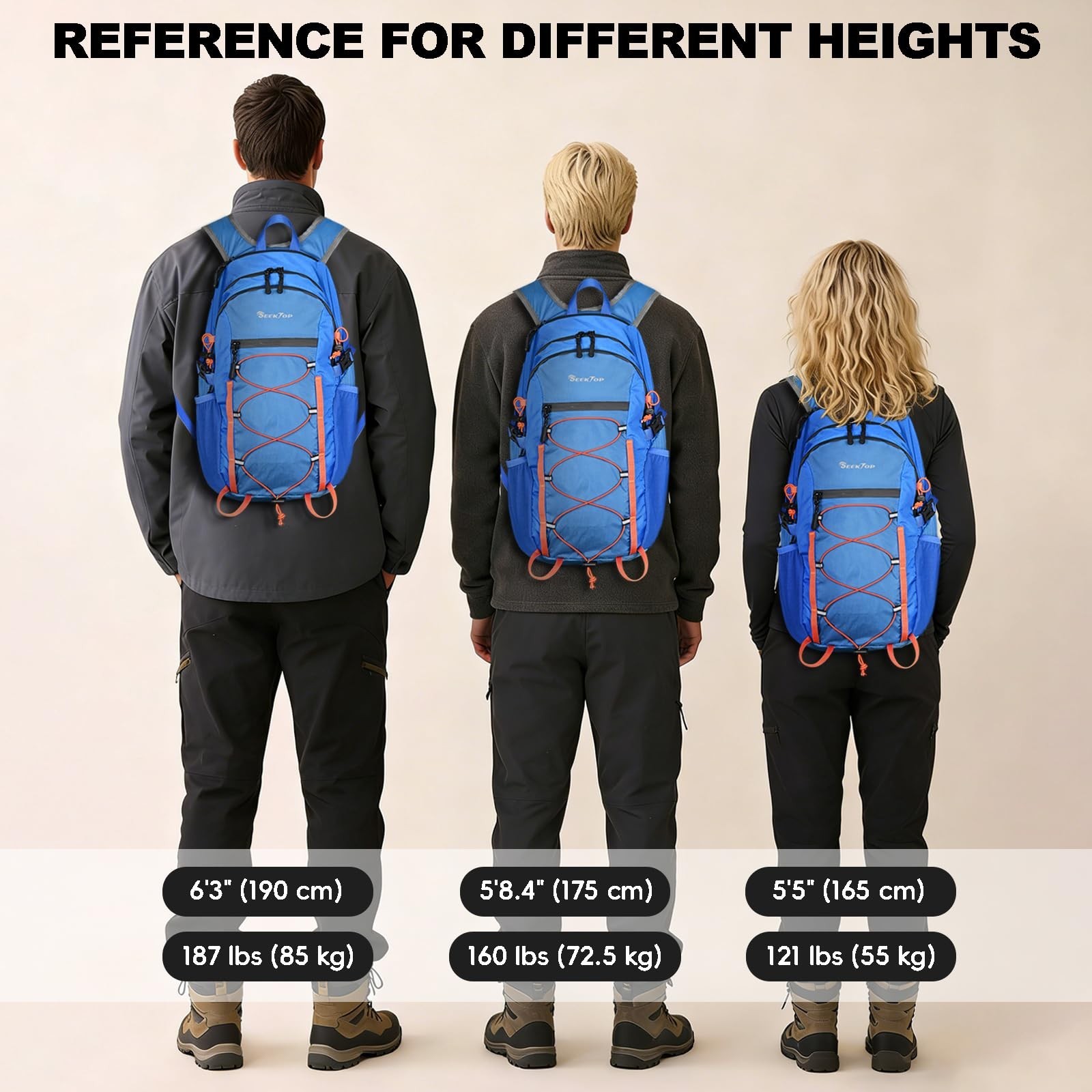 Seektop 20L Foldable Waterproof Hiking Backpack, Ultralight Small Lightweight...