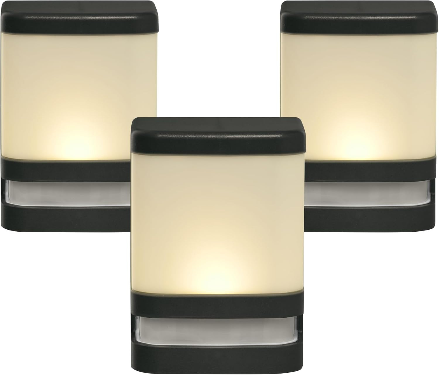 Xodus Battery Operated LED Deck & Stair Light, Motion Sensor, Black, 3 Pack | Il