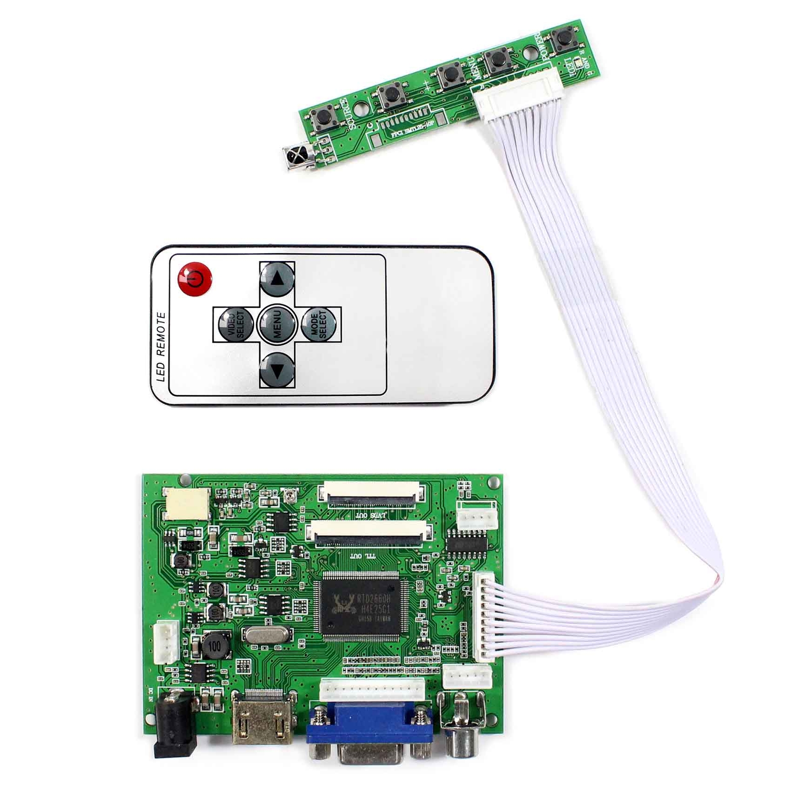 HD VGA 2AV LCD Controller Board For 8" 800x600 AT080TN52 EJ080NA 05A LCD