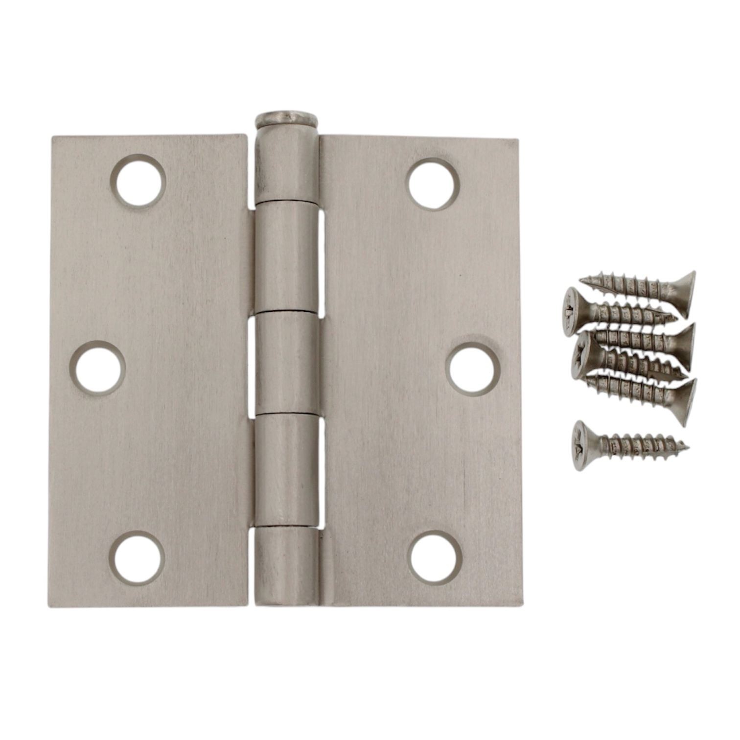 Warwick 3 Pack 3" Door Hinges Square Corner Satin Nickel DA3011SN