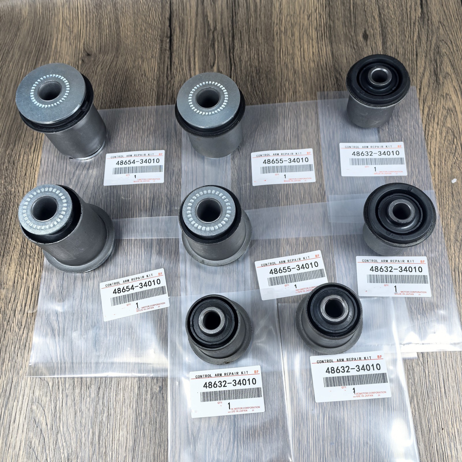 OEM 8PCS Front Upper and Lower Control Arm Bushing For 2001-2007 Toyota Sequoia