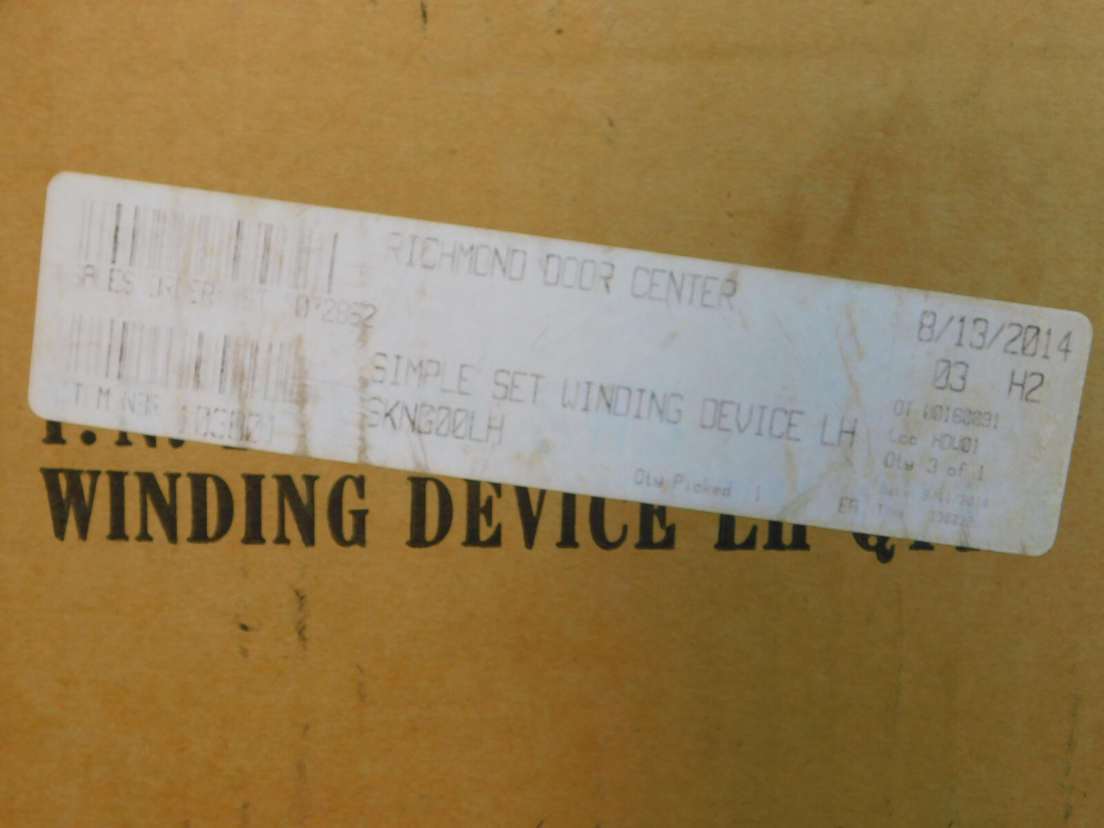 103801 Amarr Relabilt Garage Door WINDING Device Left Hand **NEW**