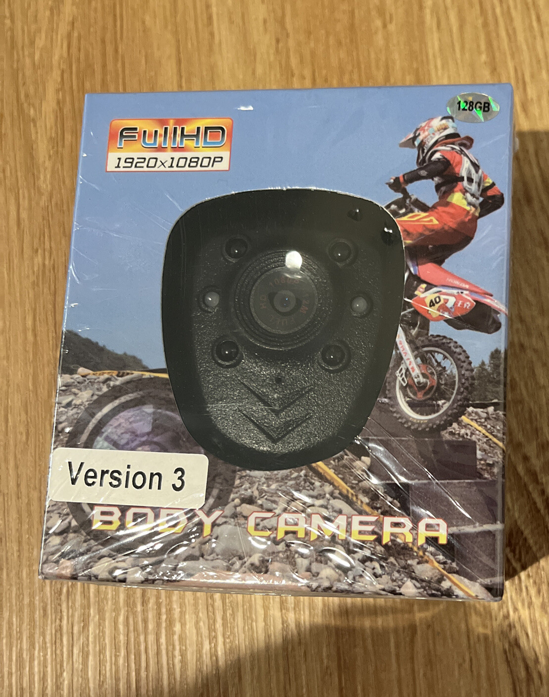 Body Camera Built-in 128GB Memory Card 1080P Video Recorder Wearable NEW