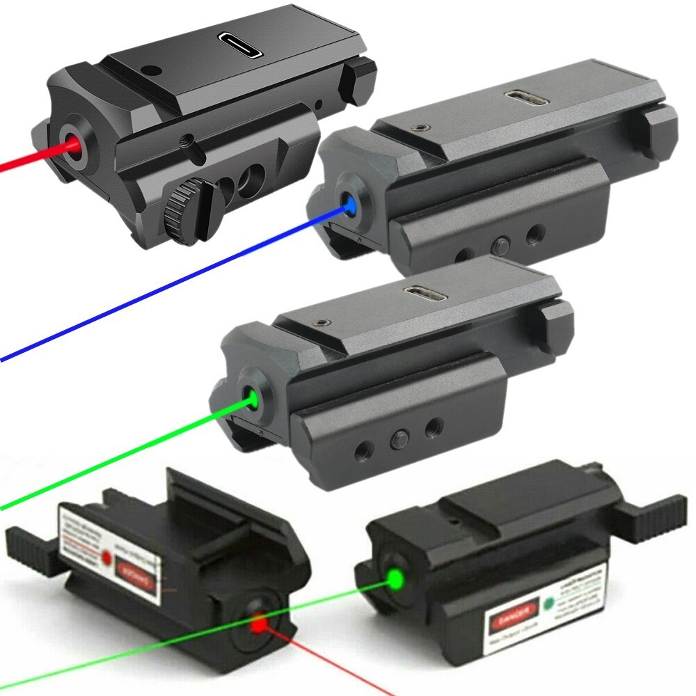 Tactical Pistol Low Profile Red/Green/Blue Dot Laser Sight 20mm Picatinny Rail