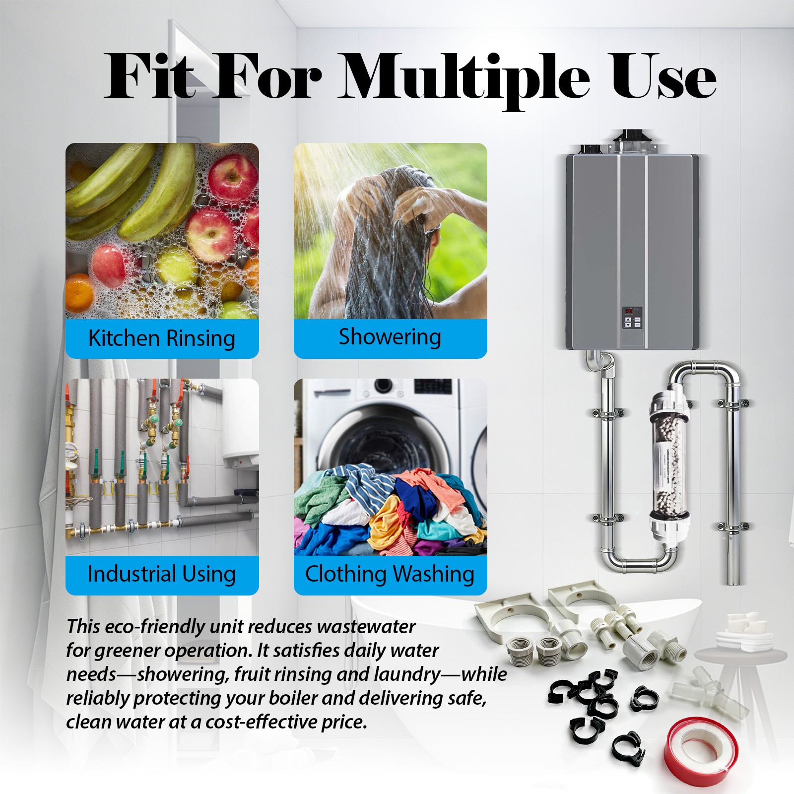 Condensate Neutralizer Kit Compatible with Rinnai 804000074