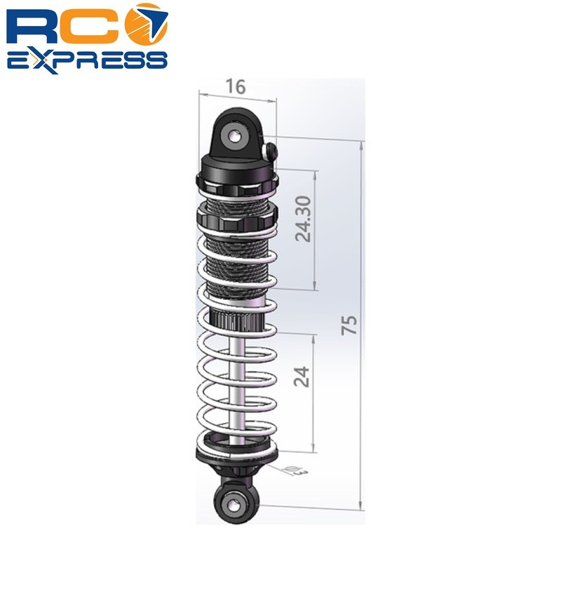 Hot Racing Arrma Mini Kraton Aluminum Damper Shock 75mm (2) AMN75DP01