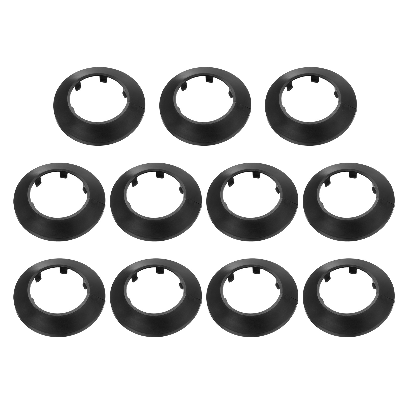11PCS Flange Pipe Cover Decor for 2in/50mm Pipe Cover Decor, Black