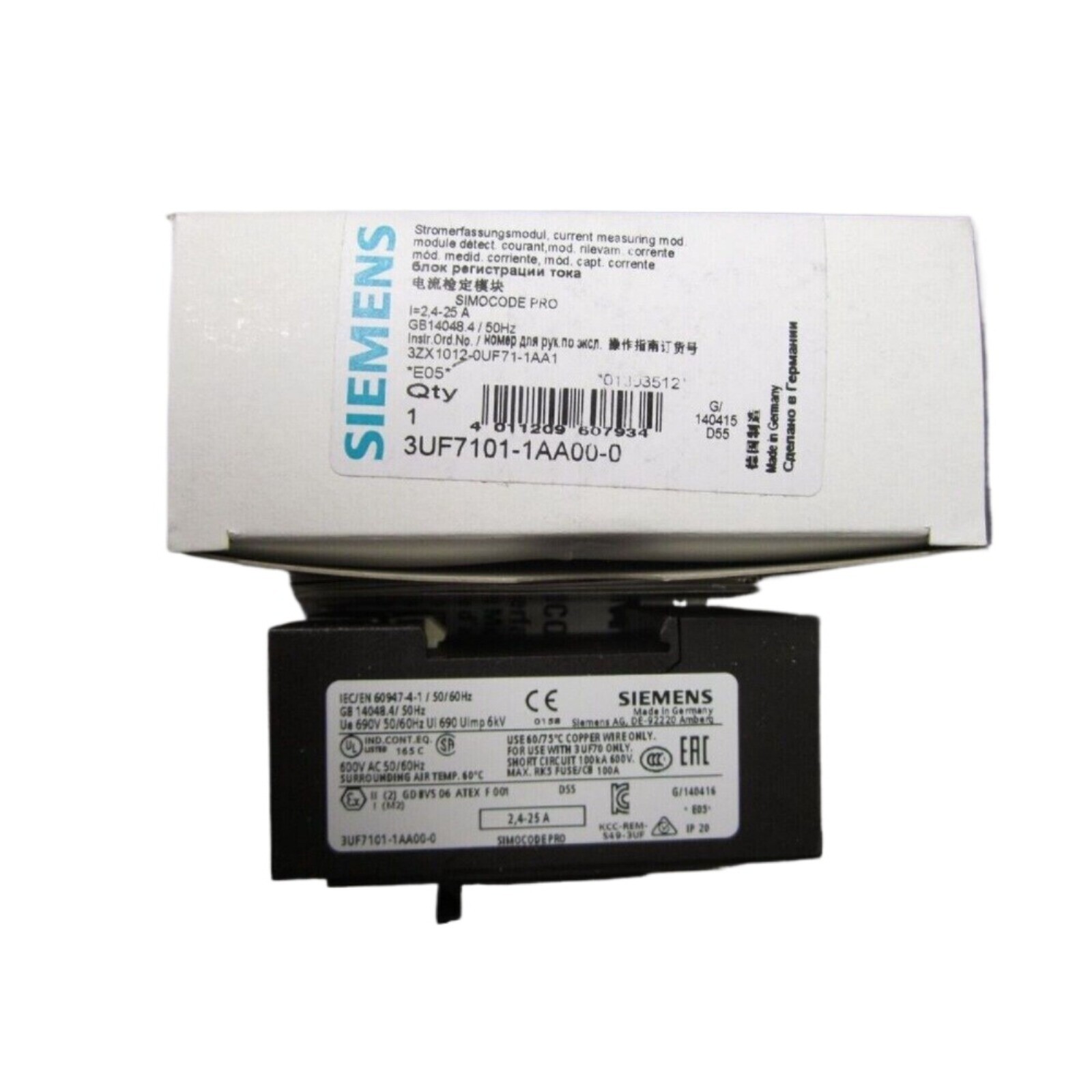 New Siemens 3UF7 101-1AA00-0 3UF7101-1AA00-0 Current Measuring Module