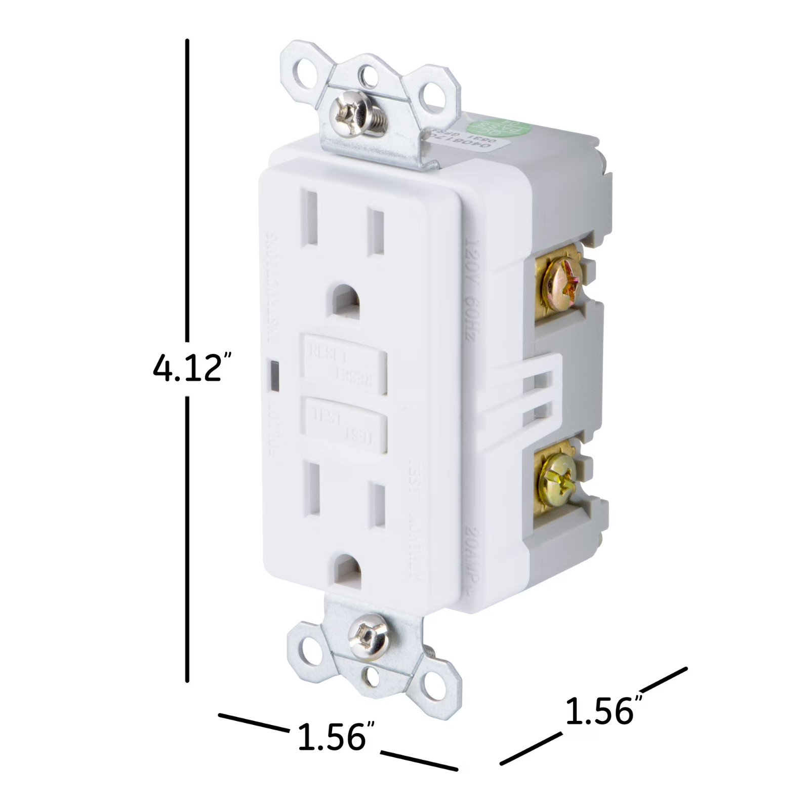 (2 pack) GE 15A GFCI Outlet, White – 32073