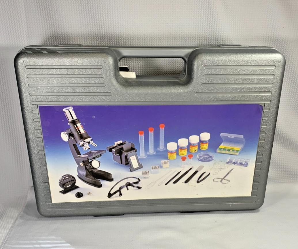 Edu Science Deluxe Microscope Set w/ Carrying Case Complete Science Lab Kit