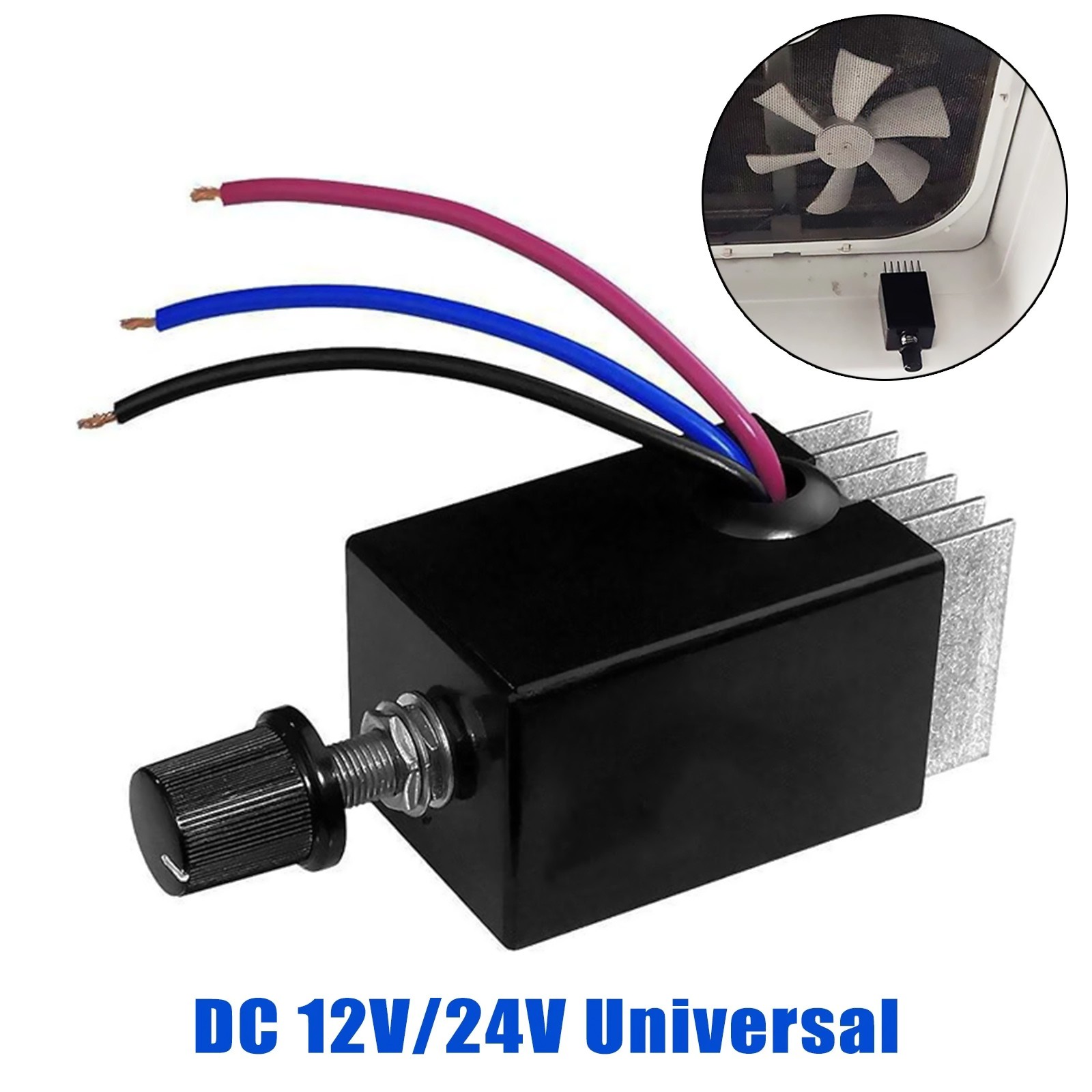 2x DC12V/24V 10A PWM Control Module for Fan Motor Speed Ventilation System