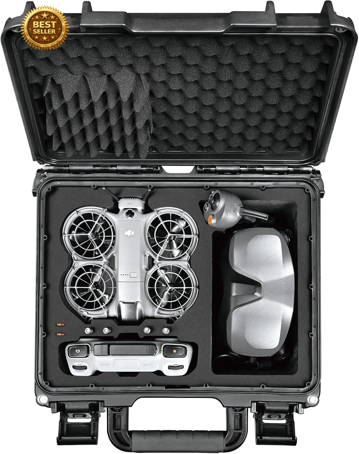 Waterproof Hard Carrying Case for DJI Neo 2 Drone, Fly More Combo, DJI RC 2, RC
