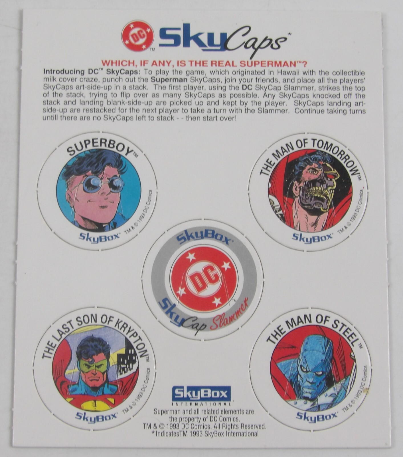 Reign of the Supermen DC SkyCaps UNPUNCHED Superboy Steel Cyborg Superman