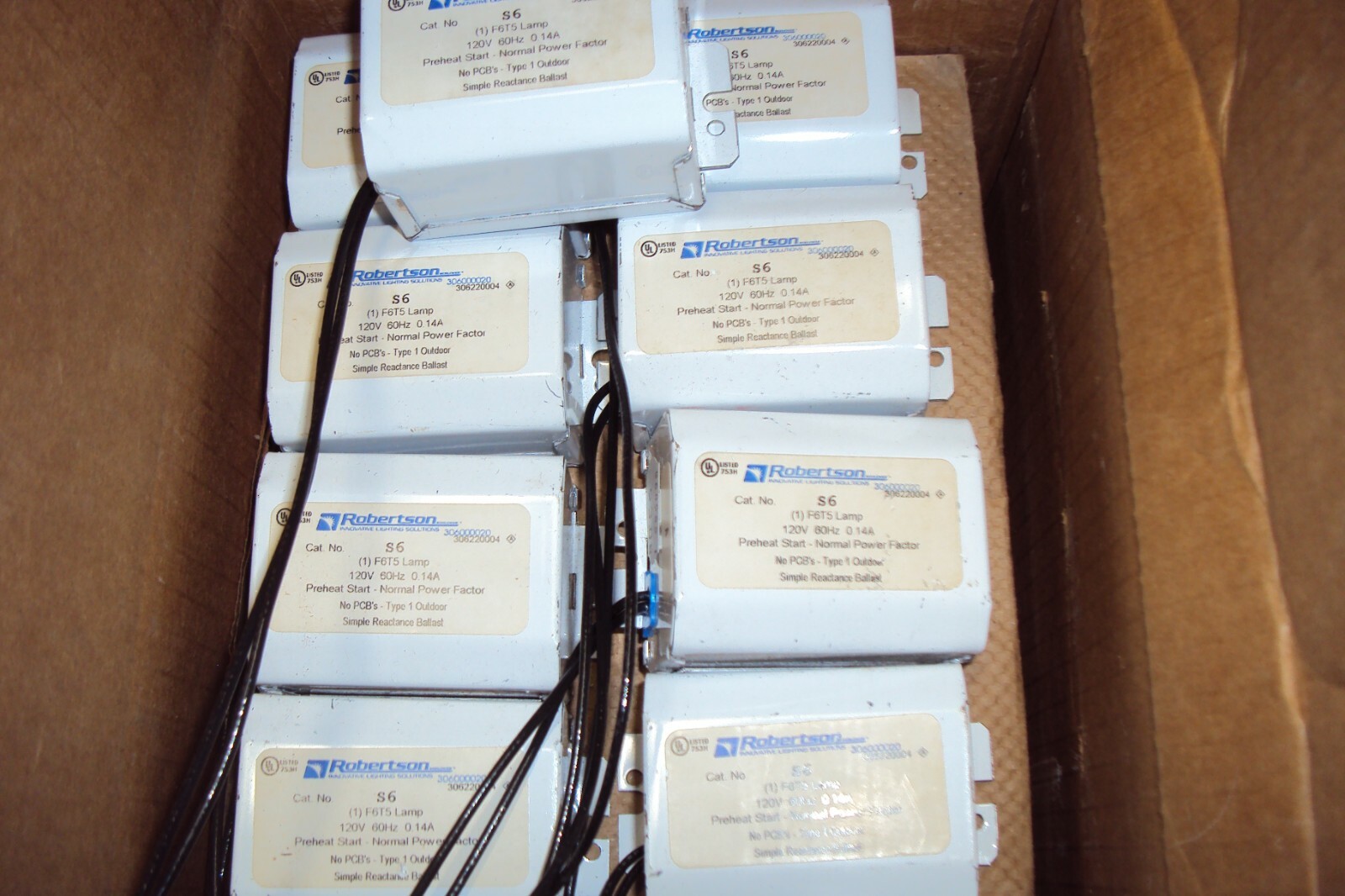 Robertson Transformer Simple Reactance Ballast S6, 120V, F6T5  Lamp (PK/5)