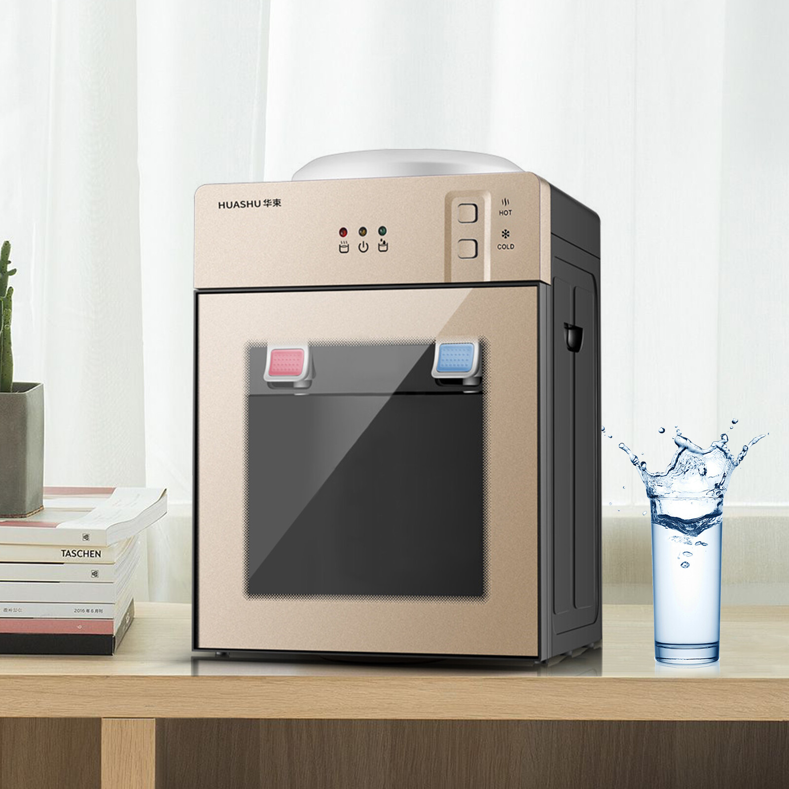 Top Loading Countertop Water Dispenser Hot Cold Water Cooler Drinking Machine