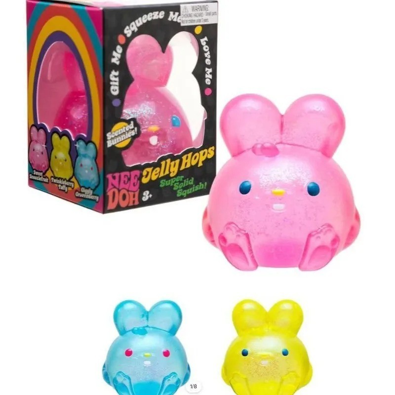 Unbranded Jelly Hops Bunny Squishy Toy Scented Glittery Stress Relief Fidget